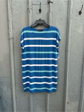 Miik Sia Blue Striped Modal Jersey Tunic, size M